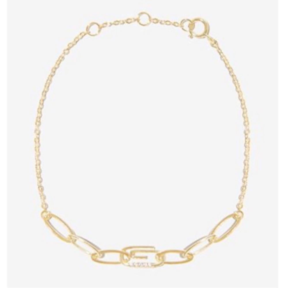 NWT ADINA EDEN Pave Safety Pin Paperclip Bracelet